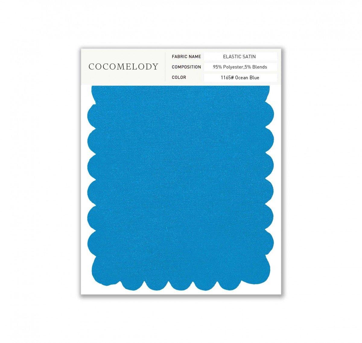 Elastic Satin Fabric Swatch in Single Color SWES16004 - COCOMELODY