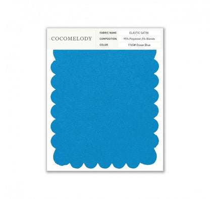 Elastic Satin Fabric Swatch in Single Color SWES16004 - COCOMELODY