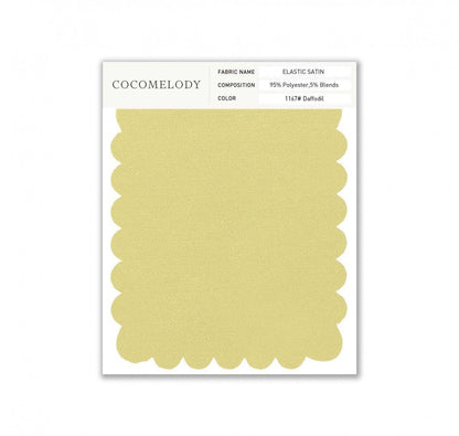 Elastic Satin Fabric Swatch in Single Color SWES16004 - COCOMELODY