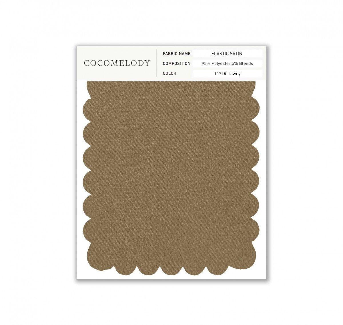 Elastic Satin Fabric Swatch in Single Color SWES16004 - COCOMELODY