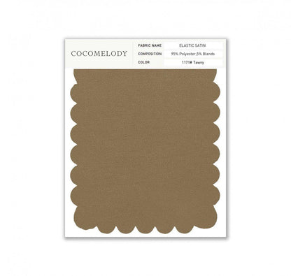 Elastic Satin Fabric Swatch in Single Color SWES16004 - COCOMELODY