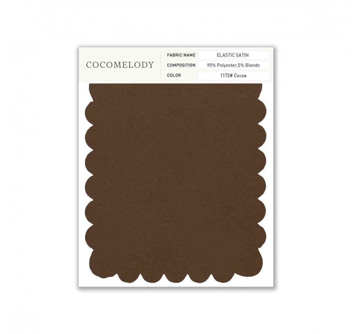 Elastic Satin Fabric Swatch in Single Color SWES16004 - COCOMELODY
