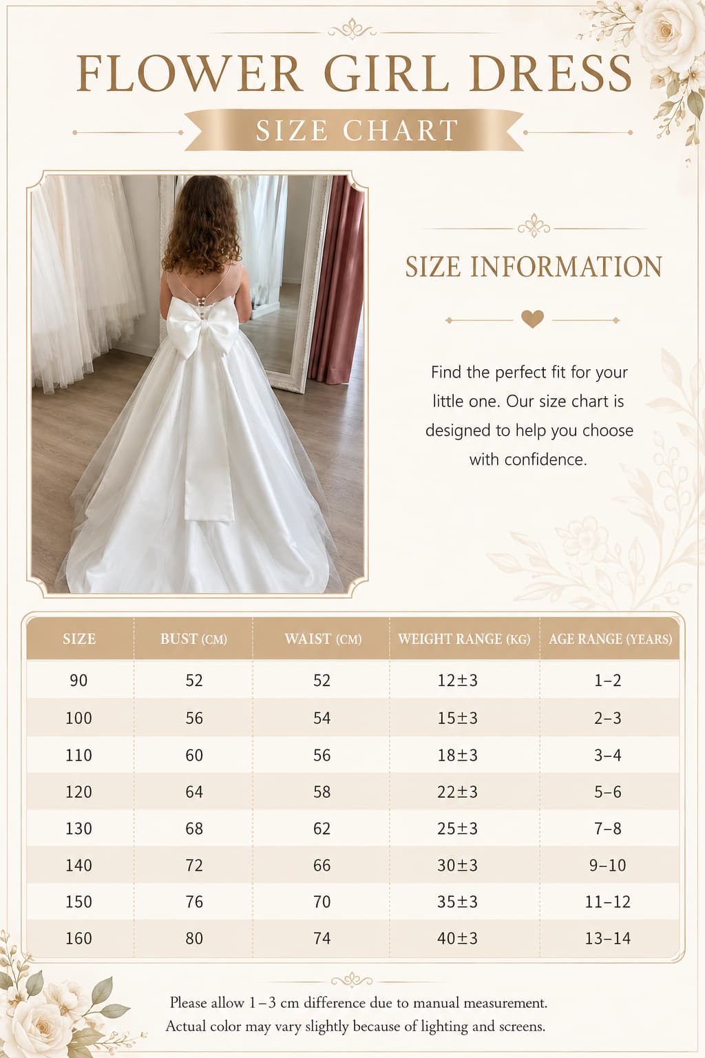 A-Line Illusion Large Bow Sweep-Brush Train Flower Girl Dresses 944464872458