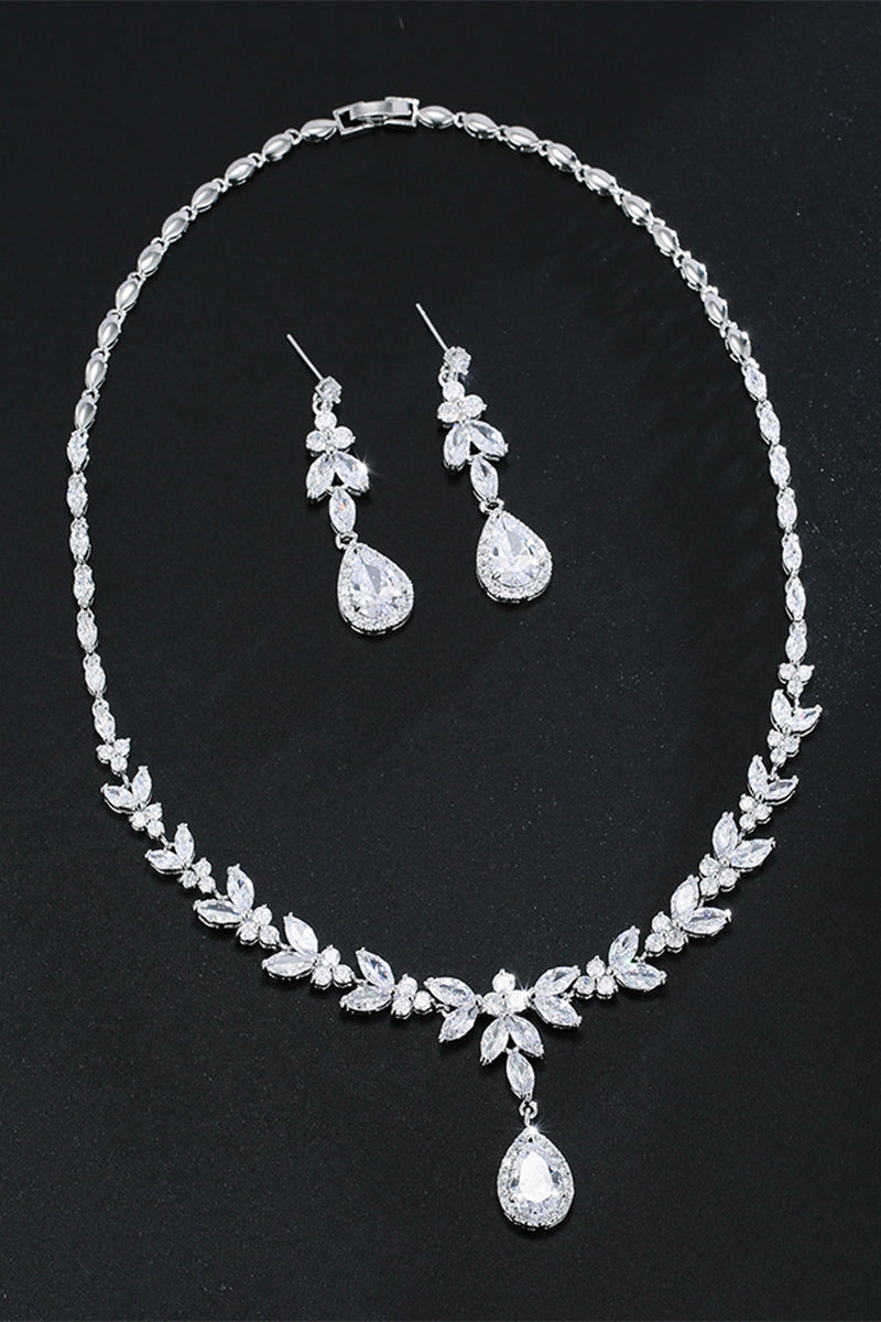 Gorgeous Zircon Earrings/Necklace Jewelry Sets (Set of 2) 702305921133
