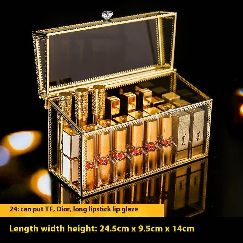 Lipstick storage box with cover European small luxury lip glaze shelf 624582009853 - COCOMELODY