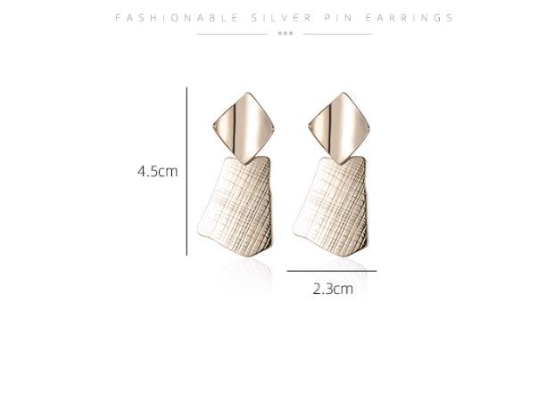 Geometric metal earrings unique drop earrings 637384003663 - COCOMELODY