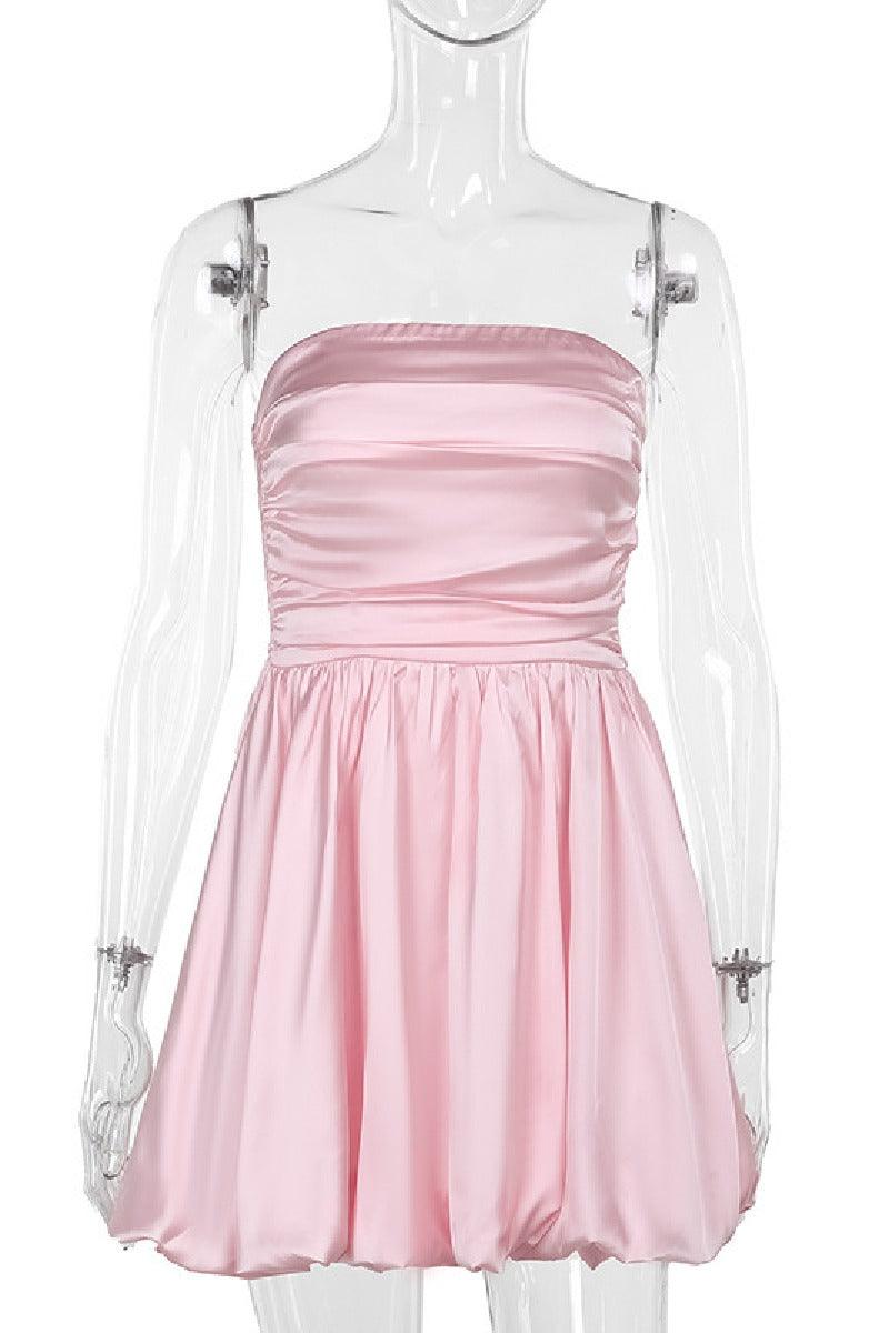 Sexy strapless A-line mini cocktail dress 802295558815 - COCOMELODY
