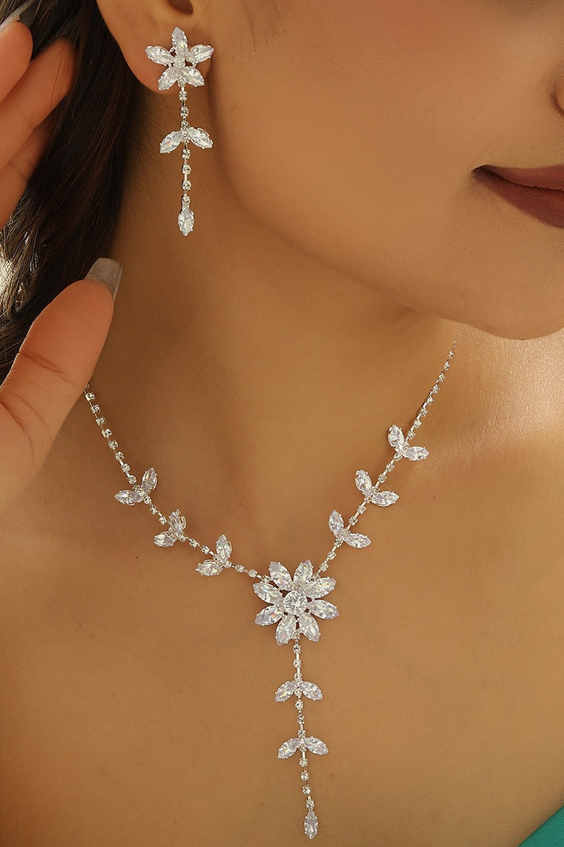 Gorgeous Zircon Earrings/Necklace Jewelry Sets (Set of 2) 784048793825