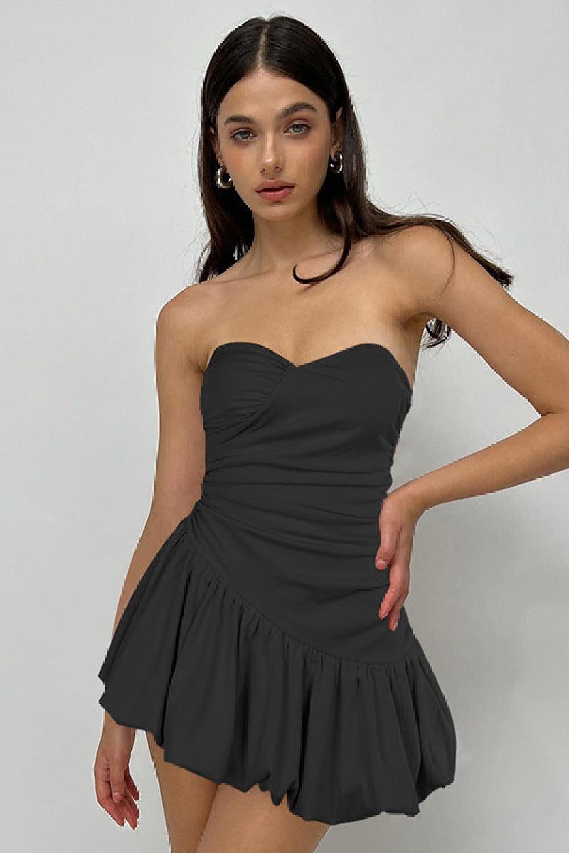 Slimming cocktail dress with chest tuck and waist tuck 819182826718 - COCOMELODY