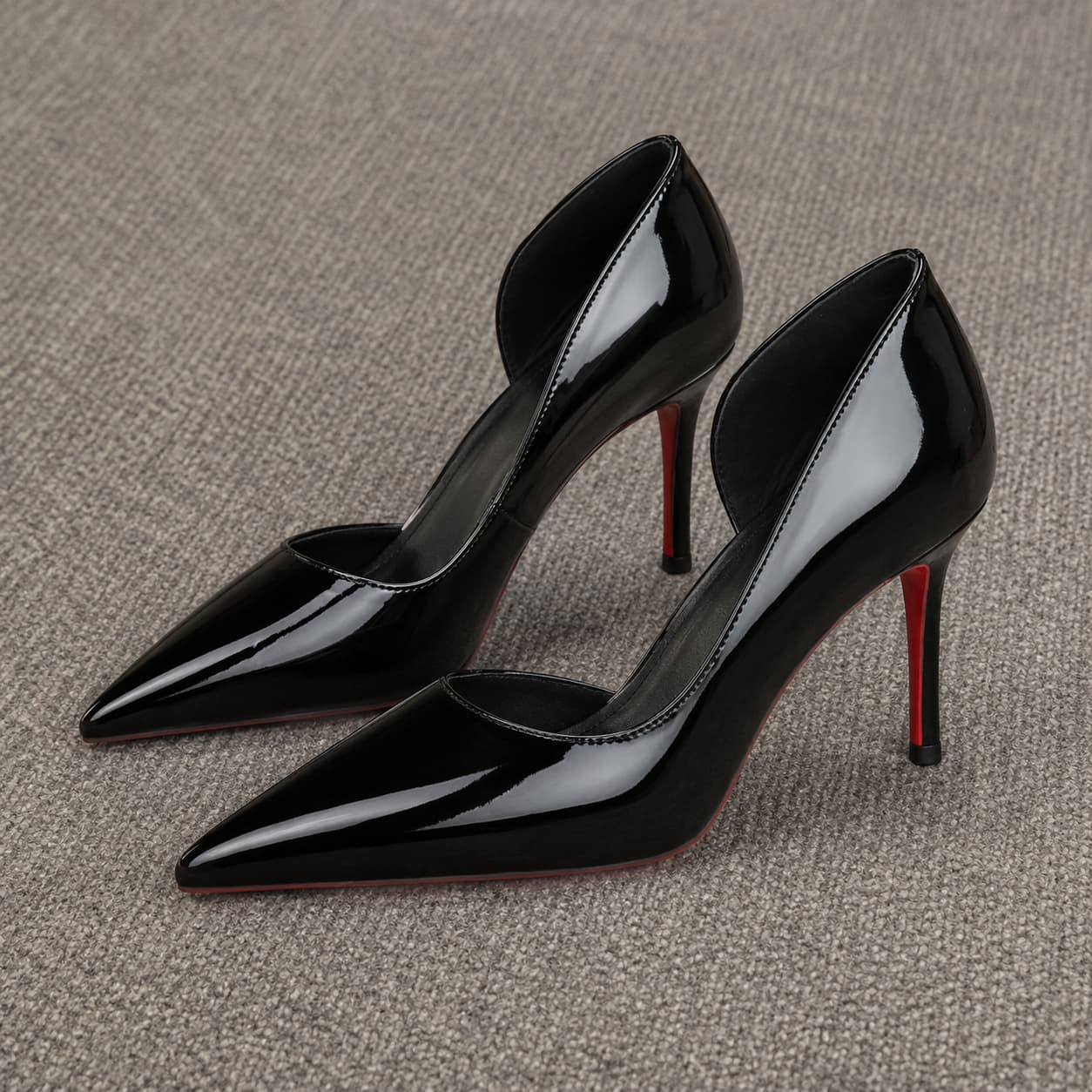 Patent Pointed Toe Stiletto Pumps Slip On High Heels Shoes 936237414895