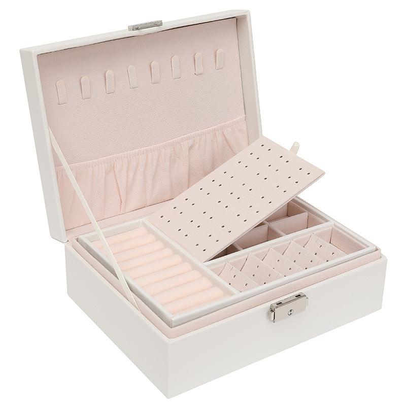 Double jewelry jewelry box Necklace earrings ring display storage box 673261877739 - COCOMELODY