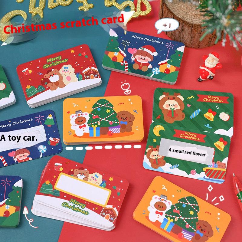 Christmas scratch card Creative handwritten card Friends gift wish card 763796107307 - COCOMELODY