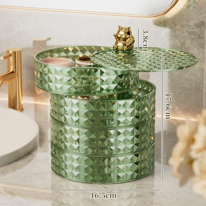 Jewelry storage Large capacity multi-layer rotating jewelry box 822324684165 - COCOMELODY