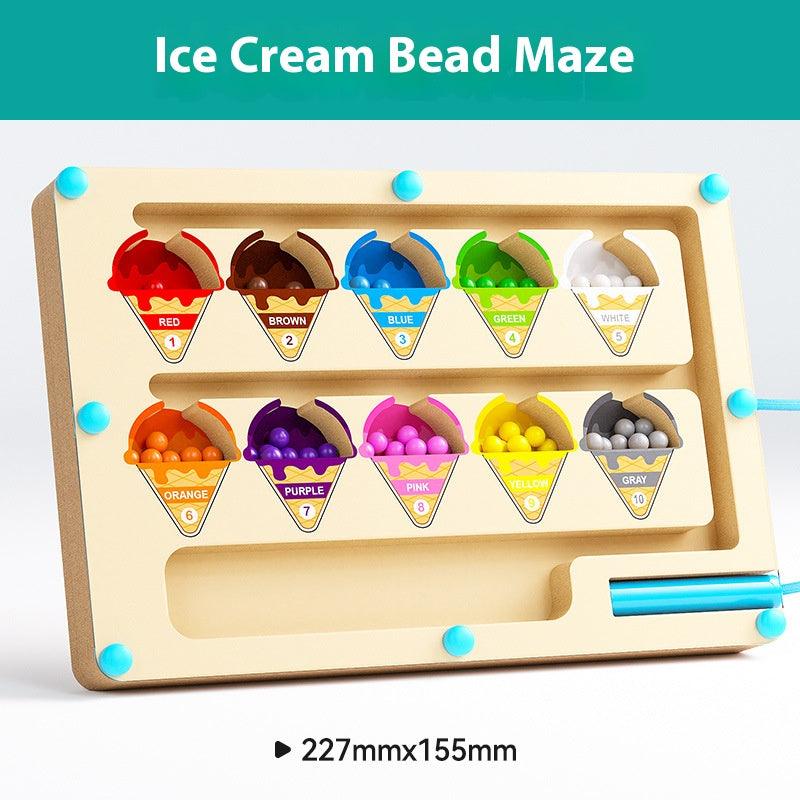 Children's magnetic wooden bead maze toy 844735599183 - COCOMELODY