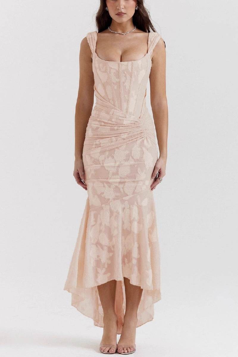 Mermaid High-Low Lace Formal Evening Dresses 850775323930 - COCOMELODY