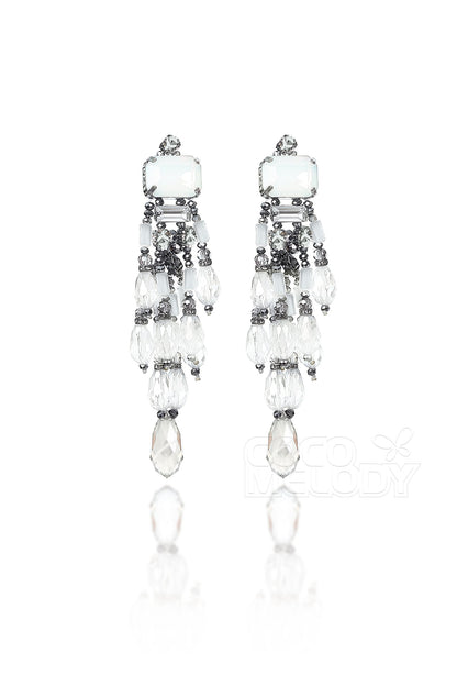 Fashion Zircon Wedding Earrings with Jewel Beading HG18018