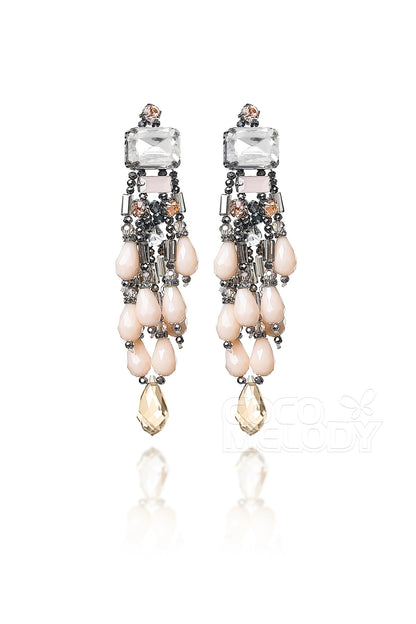 Fashion Zircon Wedding Earrings with Jewel Beading HG18018