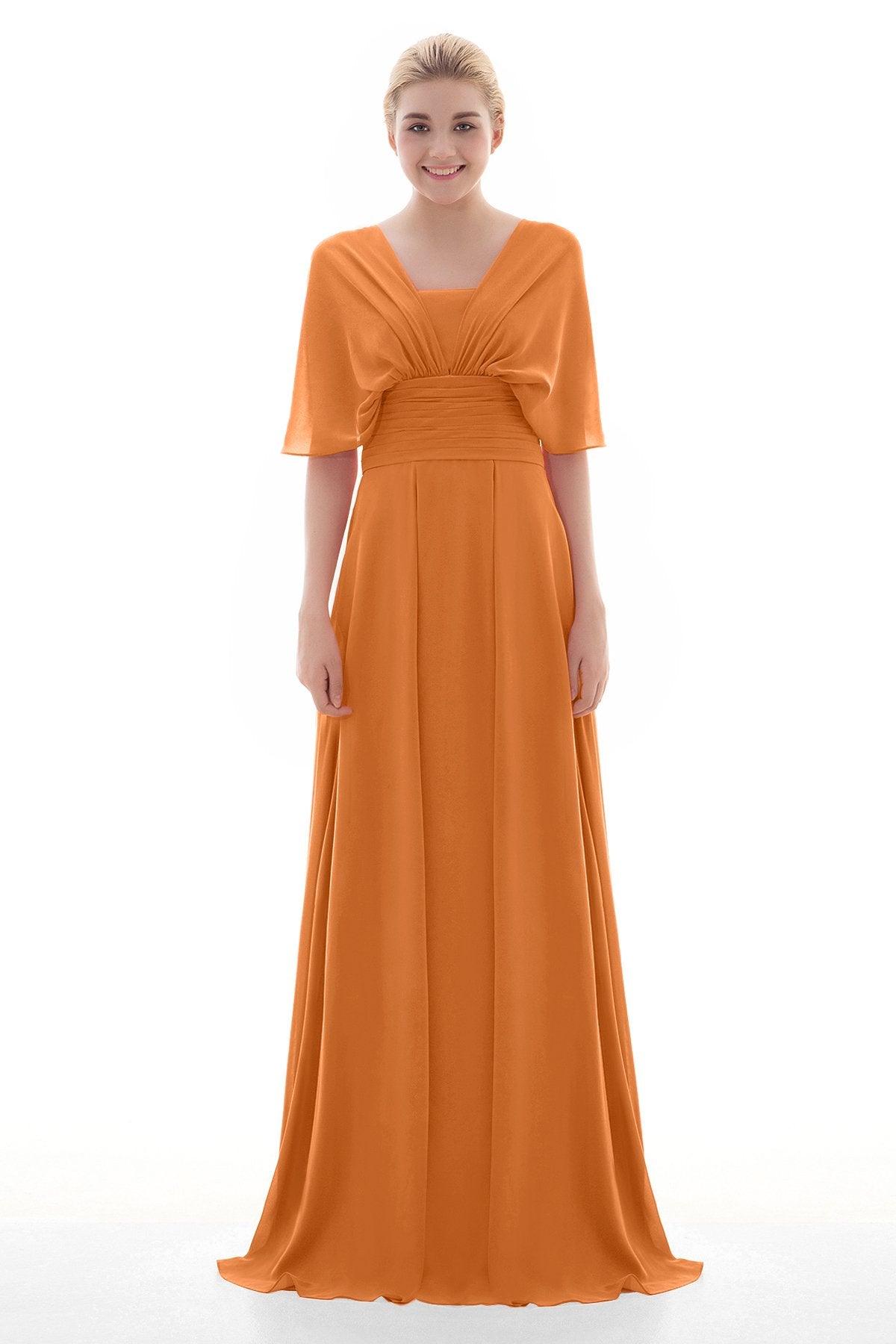 Sheath Floor Length Chiffon Bridesmaid Dress JOZF15001 - COCOMELODY