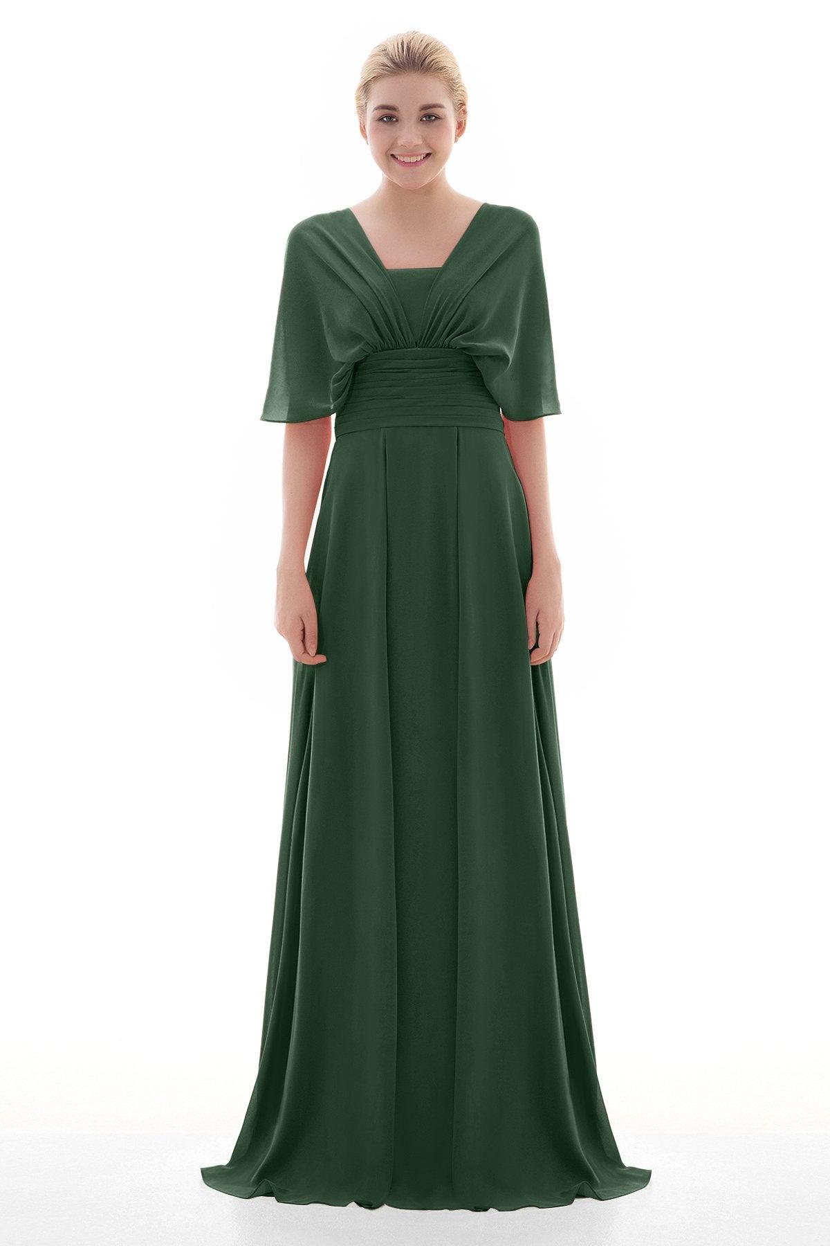Sheath Floor Length Chiffon Bridesmaid Dress JOZF15001 - COCOMELODY