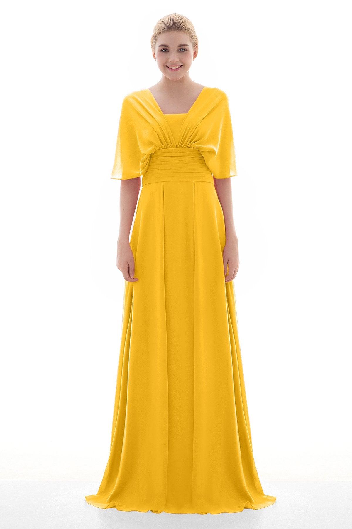 Sheath Floor Length Chiffon Bridesmaid Dress JOZF15001 - COCOMELODY