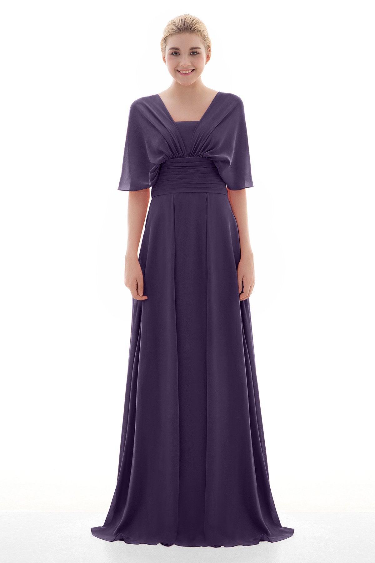 Sheath Floor Length Chiffon Bridesmaid Dress JOZF15001 - COCOMELODY