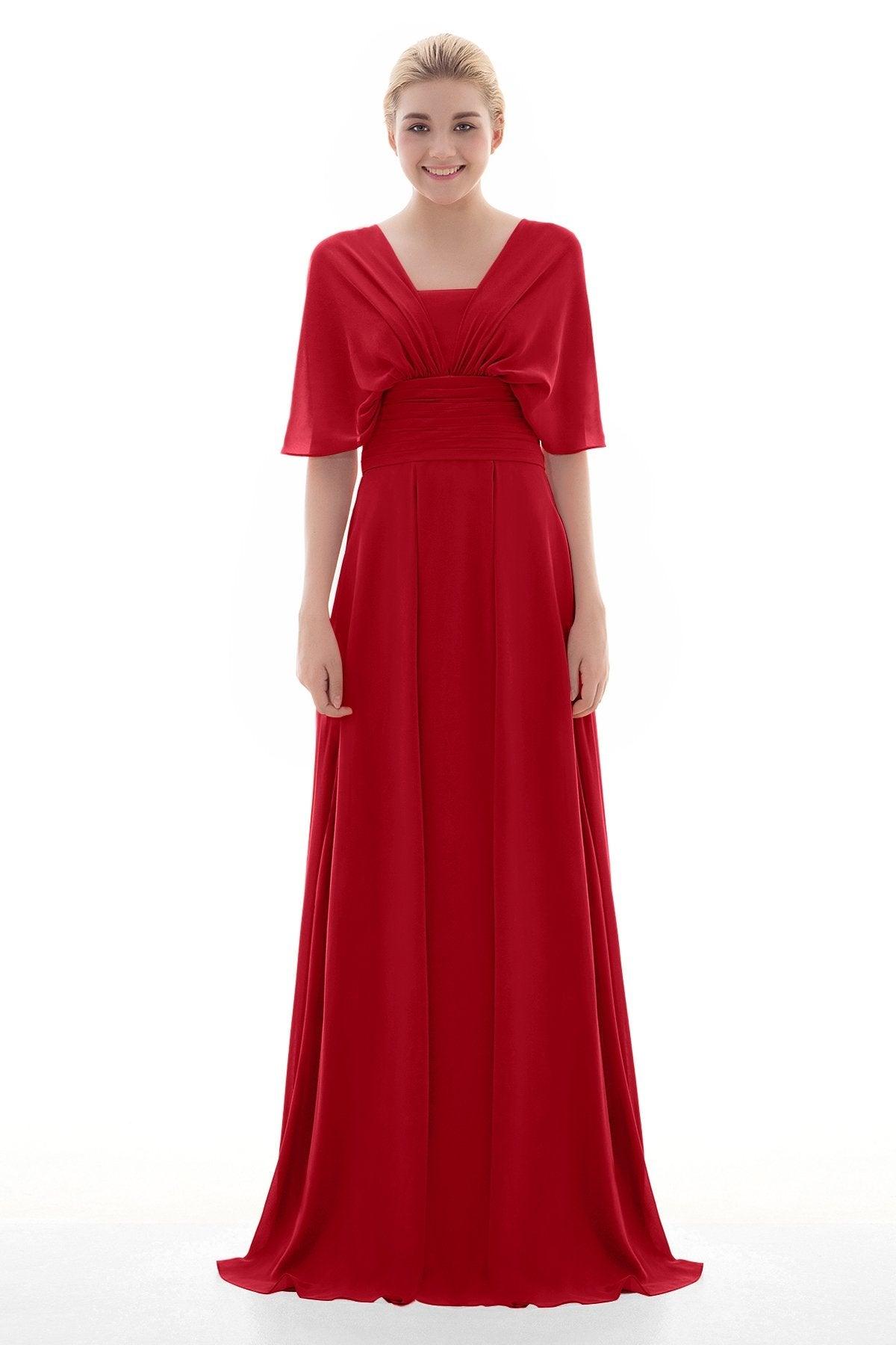 Sheath Floor Length Chiffon Bridesmaid Dress JOZF15001 - COCOMELODY