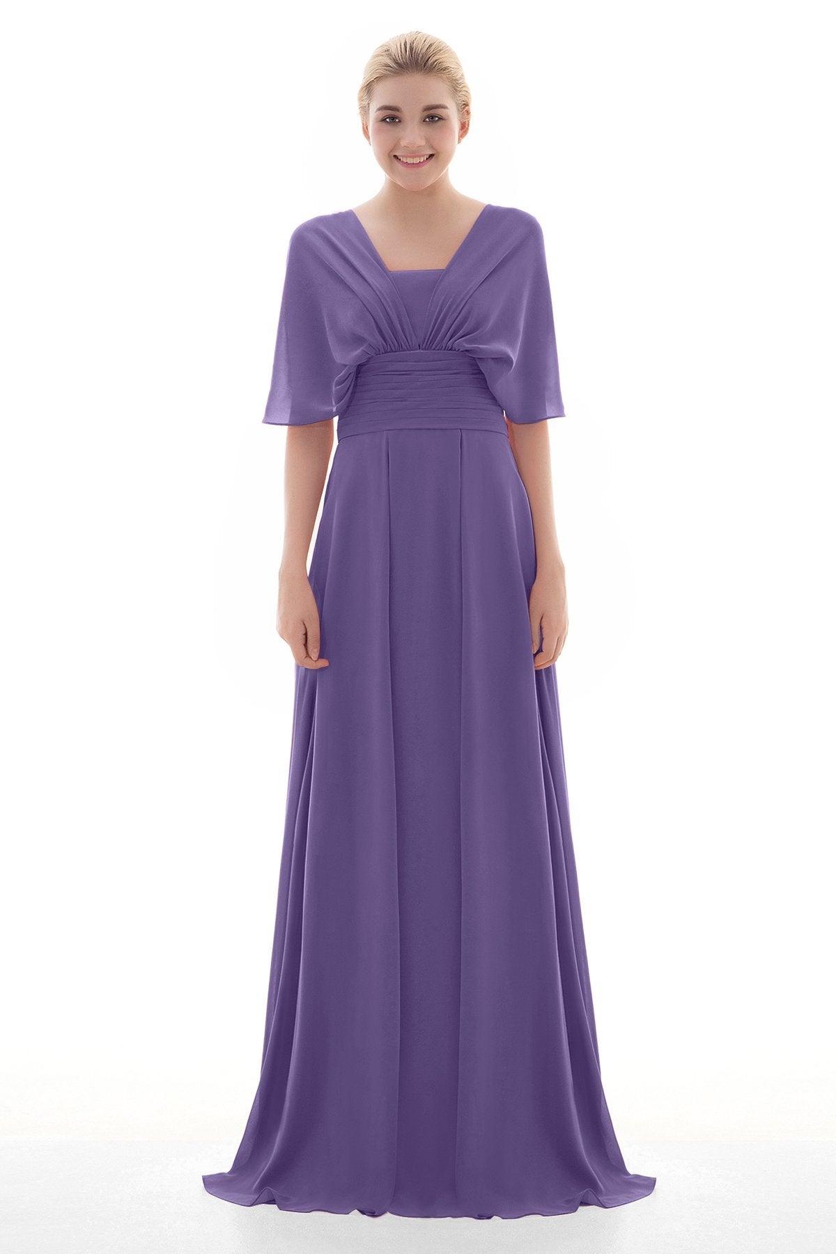 Sheath Floor Length Chiffon Bridesmaid Dress JOZF15001 - COCOMELODY