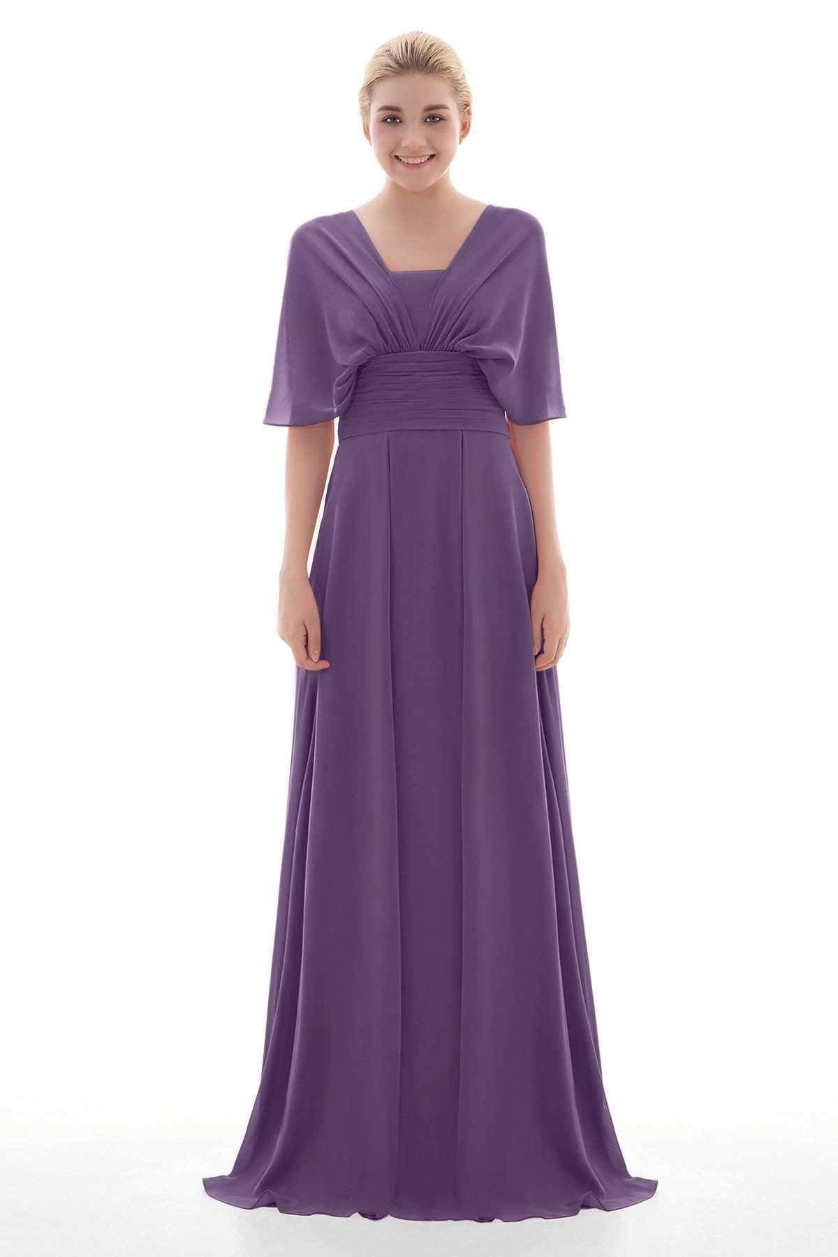Sheath Floor Length Chiffon Bridesmaid Dress JOZF15001 - COCOMELODY