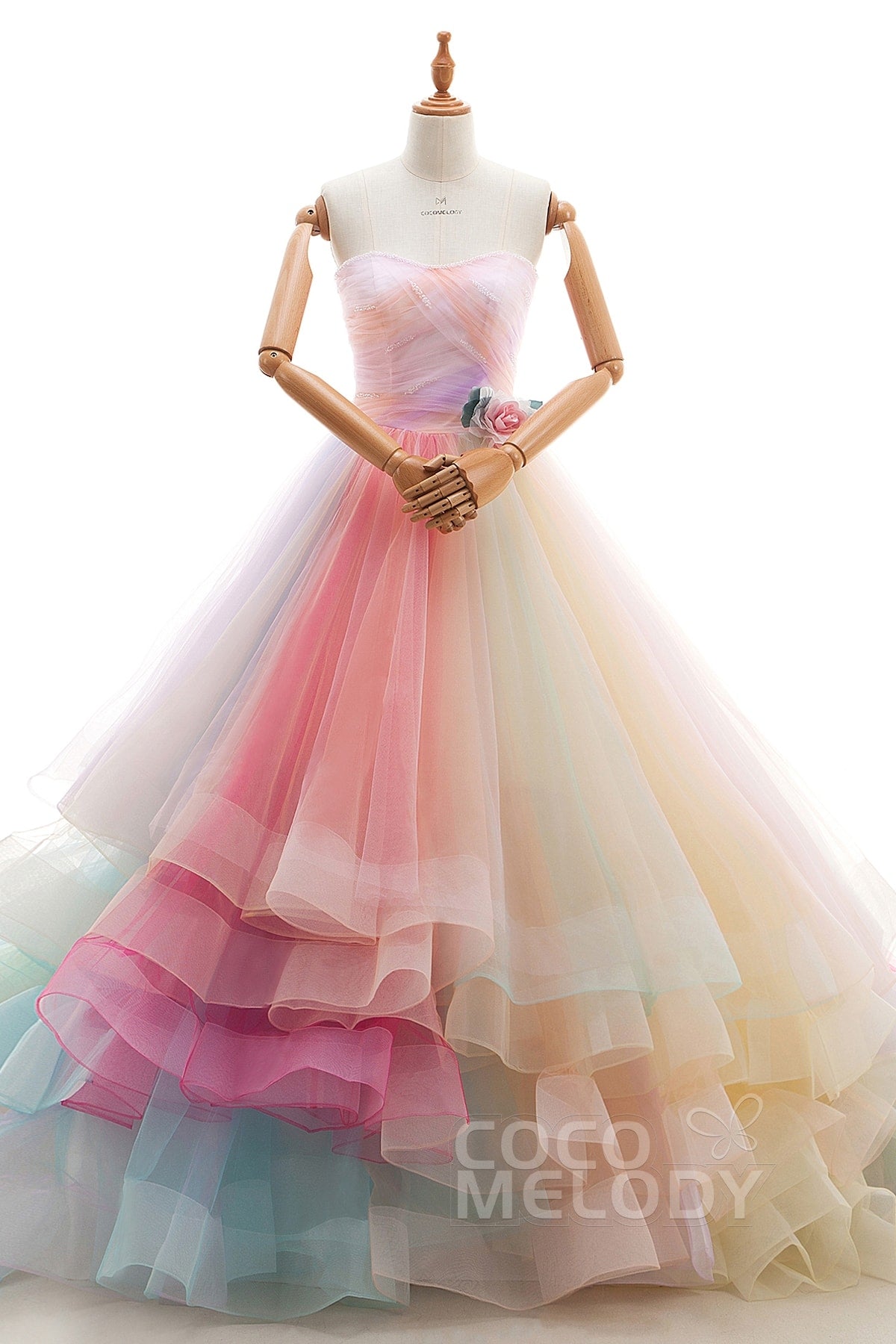 A Line Court Train Tulle Wedding Dress JWLT15067CR