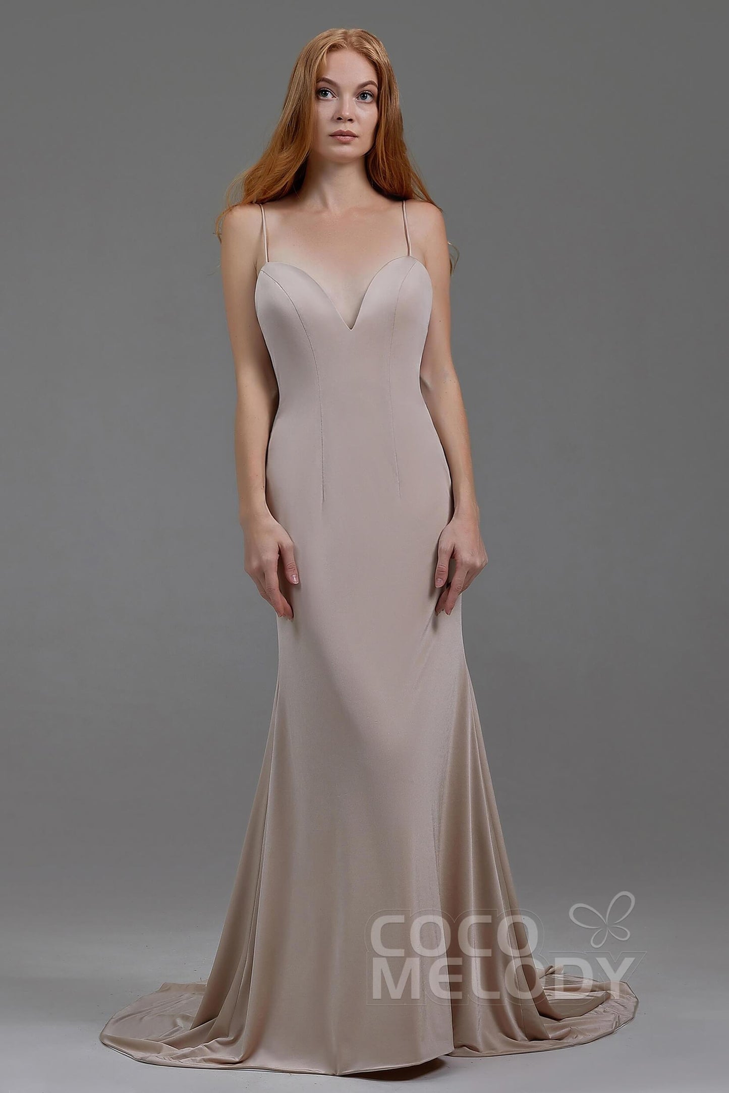 Mermaid Court Train Knitted Fabric Wedding Lining LA18001 - COCOMELODY