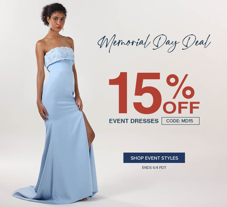 Memorial Day Sale - 15% Off Event Dresses