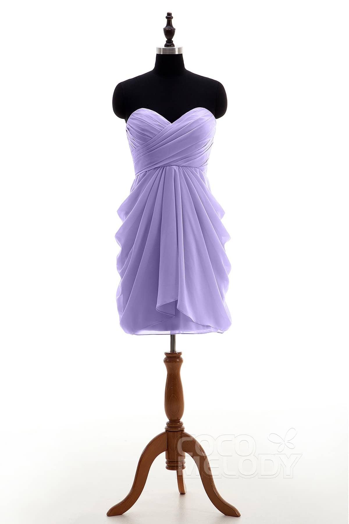 Sheath-Column Knee Length Chiffon Bridesmaid Dress NB2746