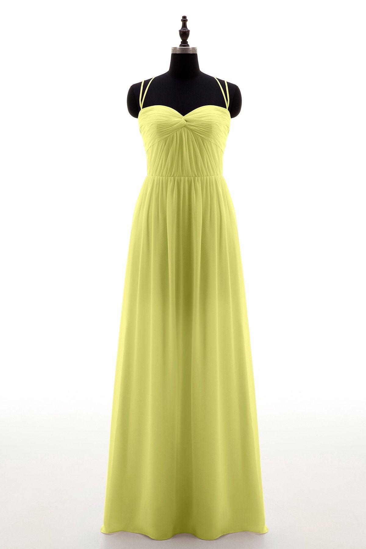 Sheath-Column Floor Length Chiffon Bridesmaid Dress NB3316 - COCOMELODY