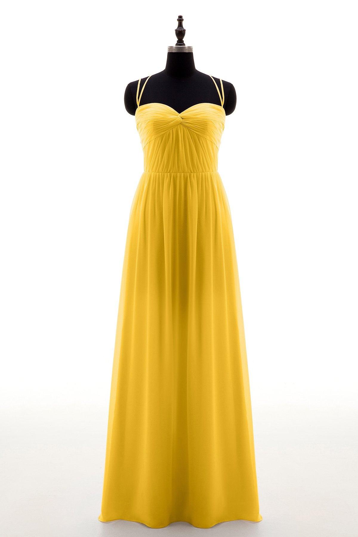 Sheath-Column Floor Length Chiffon Bridesmaid Dress NB3316 - COCOMELODY