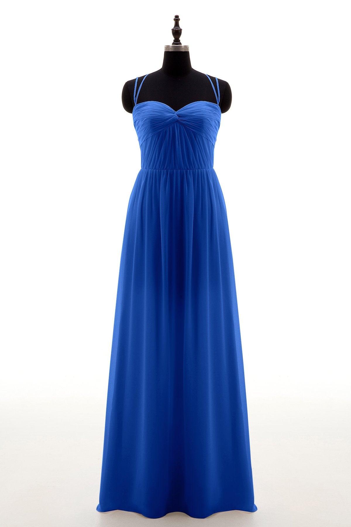Sheath-Column Floor Length Chiffon Bridesmaid Dress NB3316 - COCOMELODY