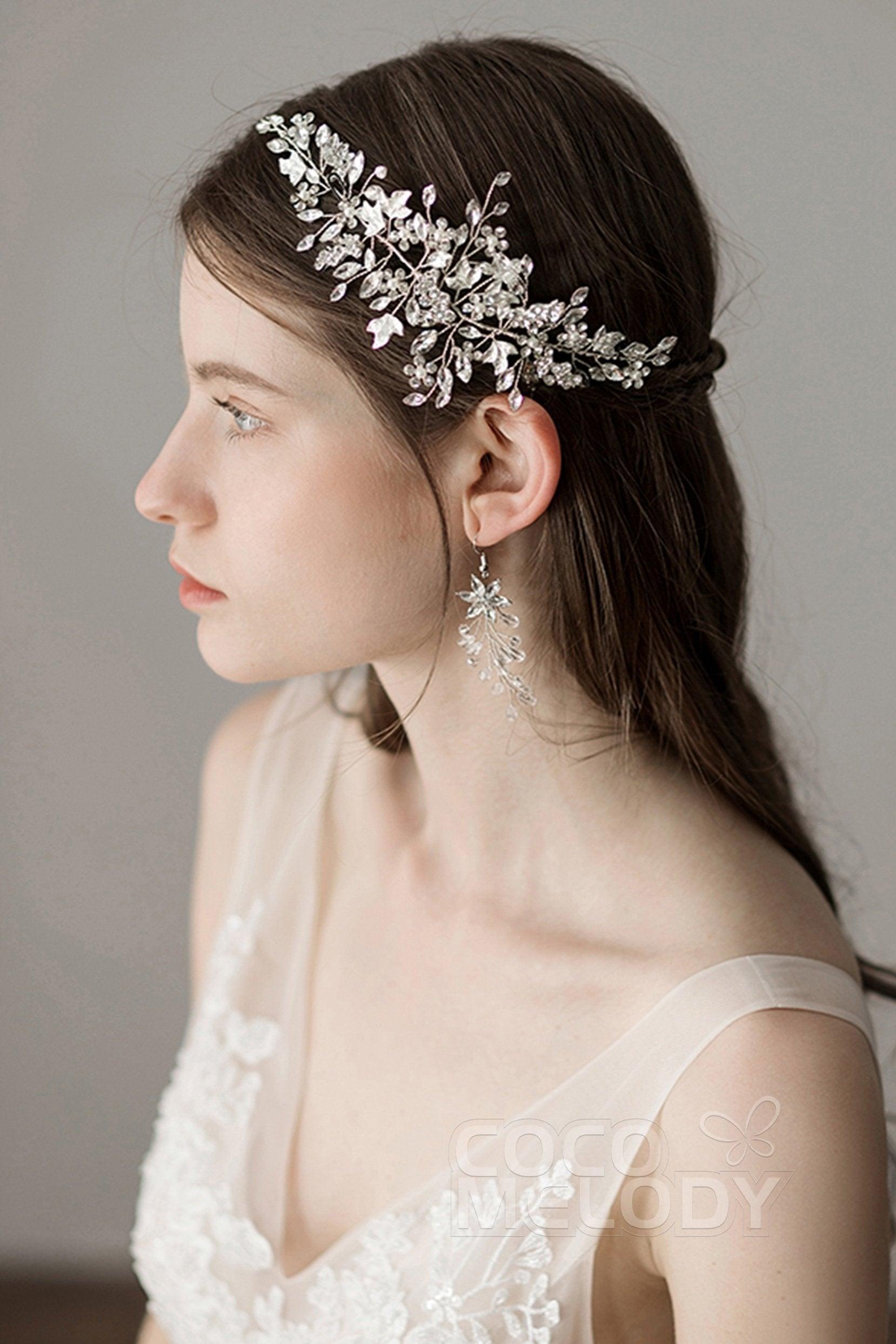 Alloy Headbands with Imitation Pearl and Crystals AH18015 - COCOMELODY