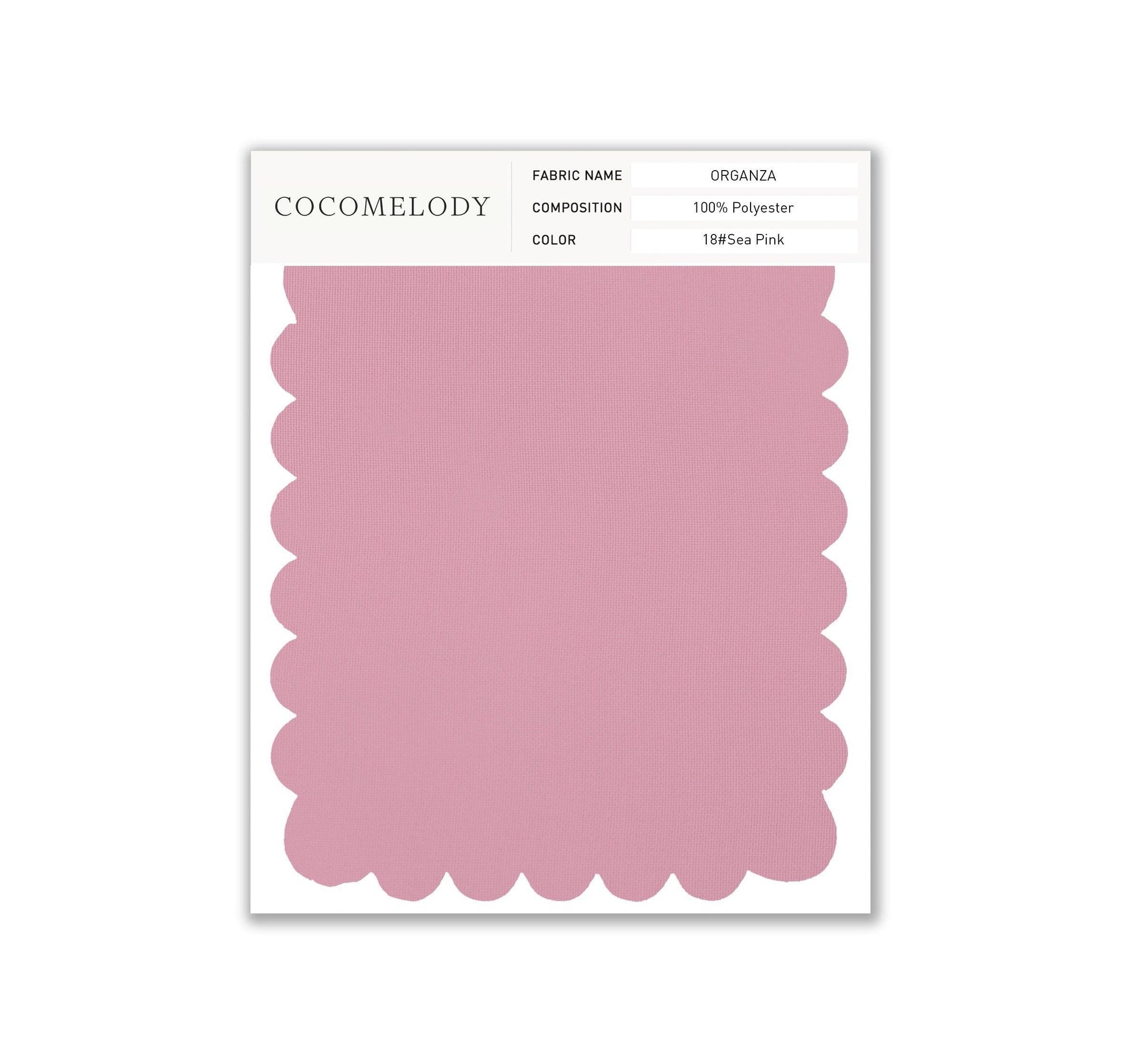 Organza Fabric Swatch in Single Color SWOR16006 - COCOMELODY