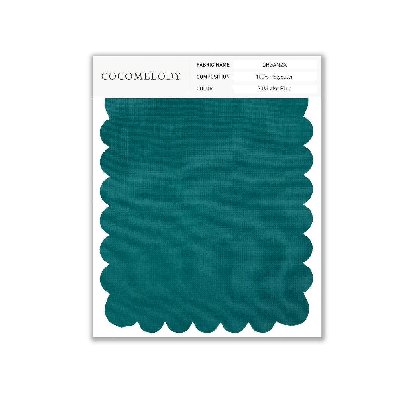Organza Fabric Swatch in Single Color SWOR16006 - COCOMELODY