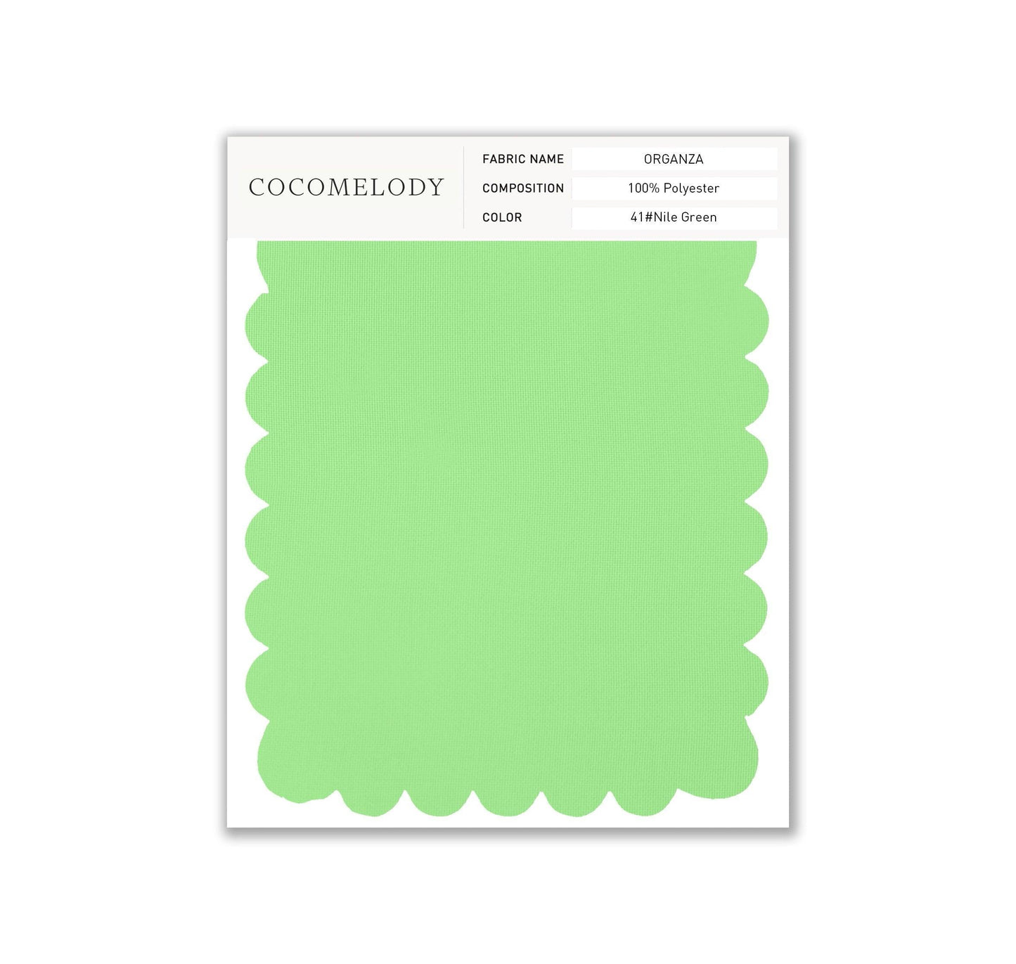 Organza Fabric Swatch in Single Color SWOR16006 - COCOMELODY
