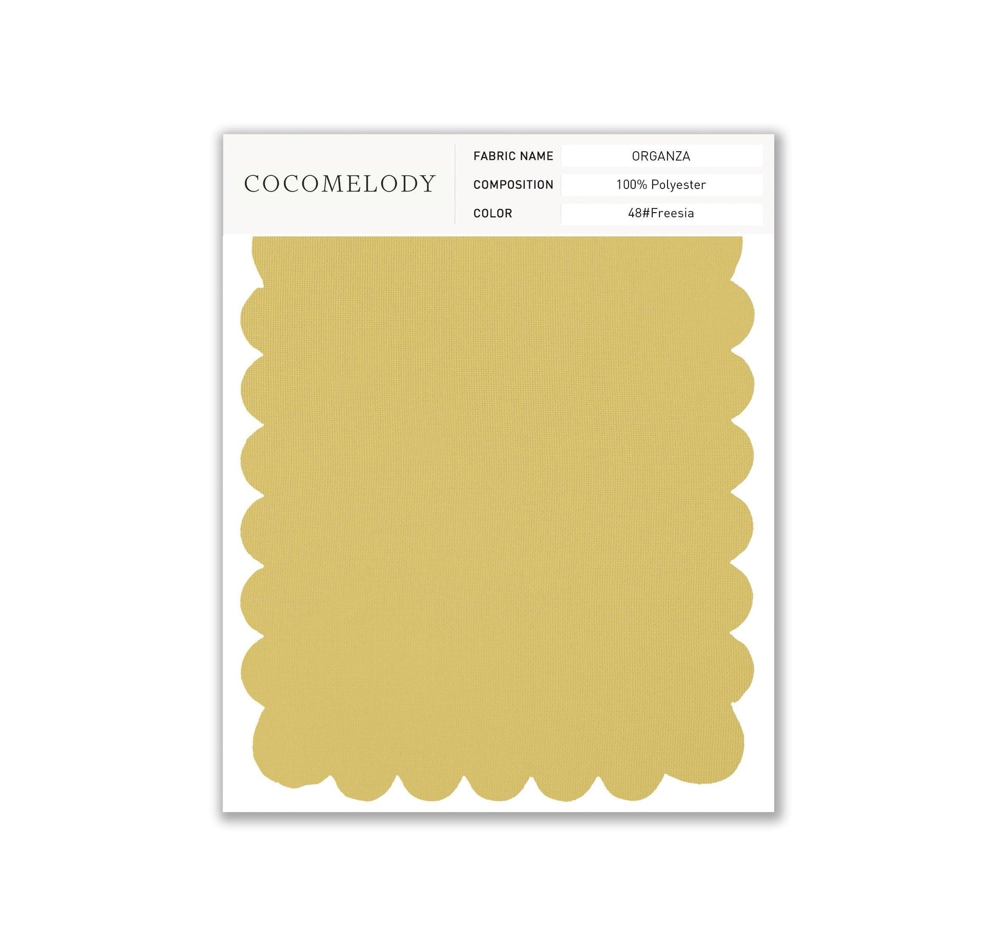 Organza Fabric Swatch in Single Color SWOR16006 - COCOMELODY