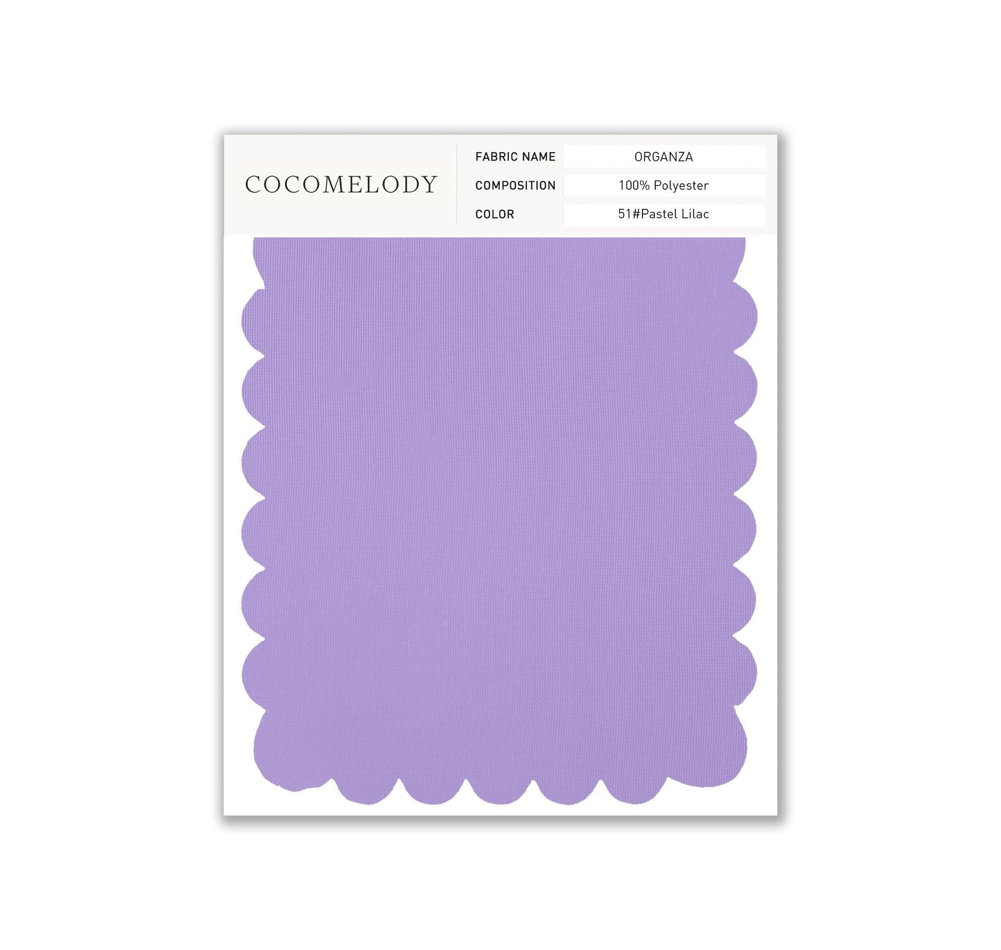 Organza Fabric Swatch in Single Color SWOR16006 - COCOMELODY