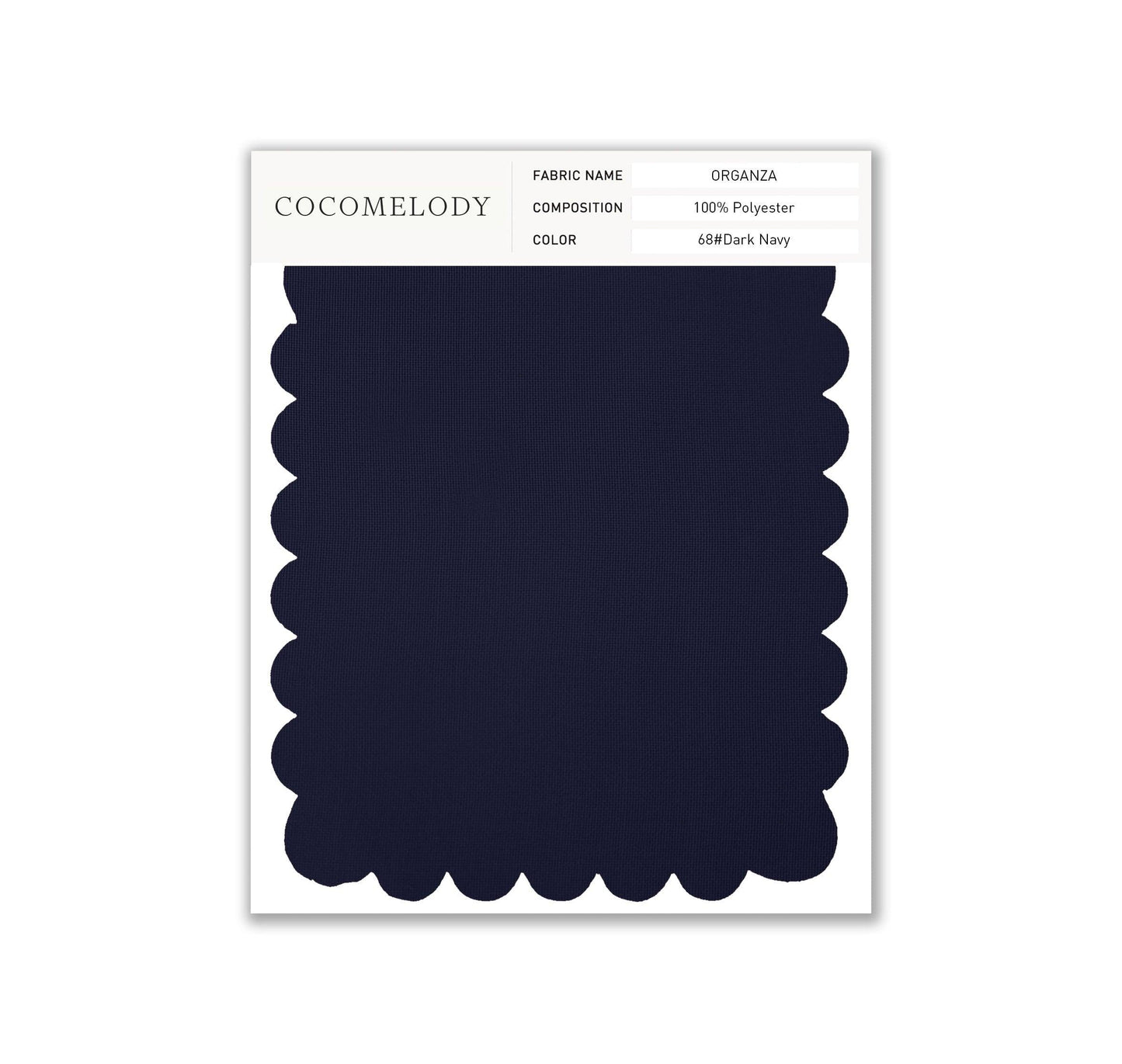 Organza Fabric Swatch in Single Color SWOR16006 - COCOMELODY