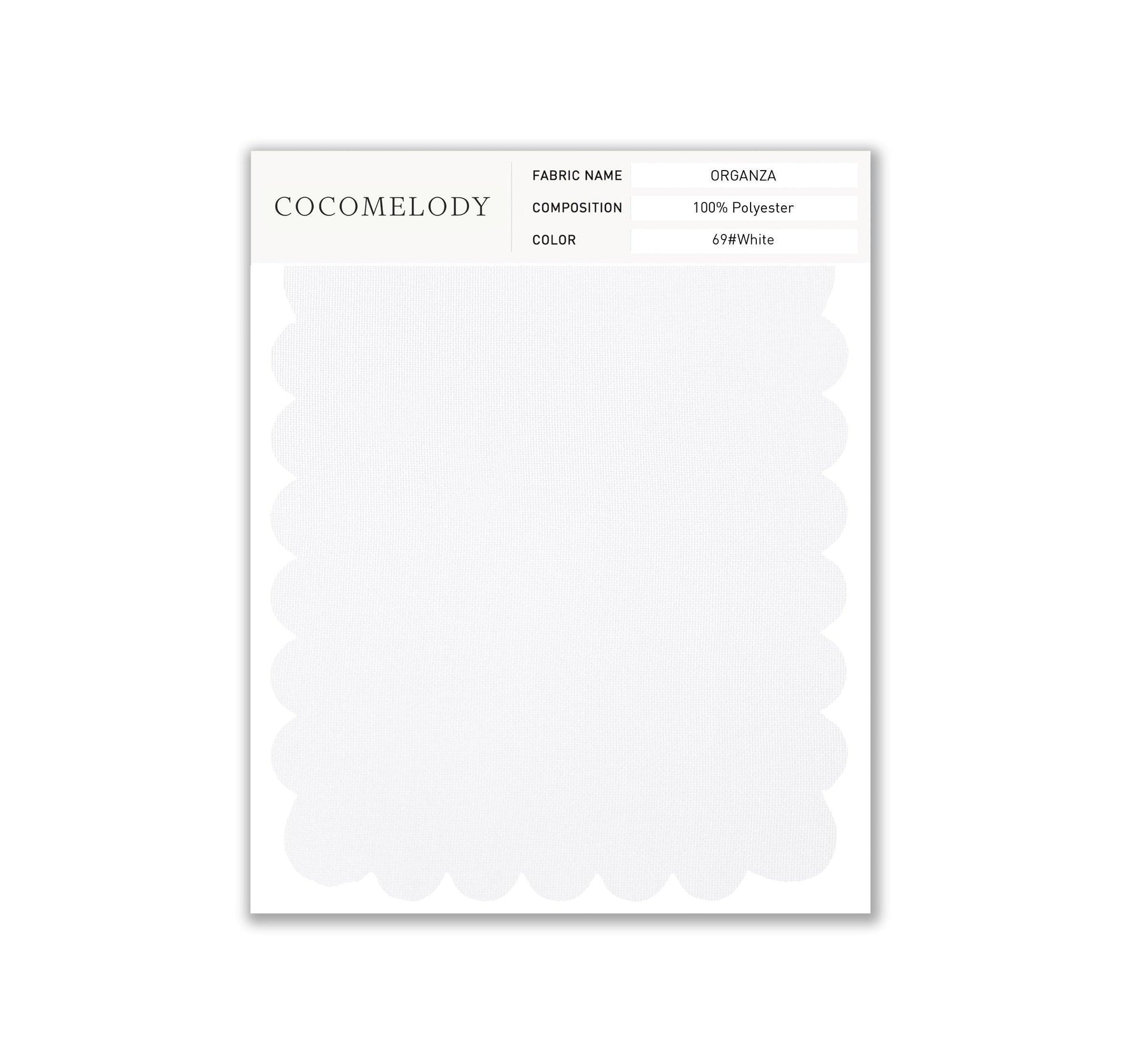 Organza Fabric Swatch in Single Color SWOR16006 - COCOMELODY