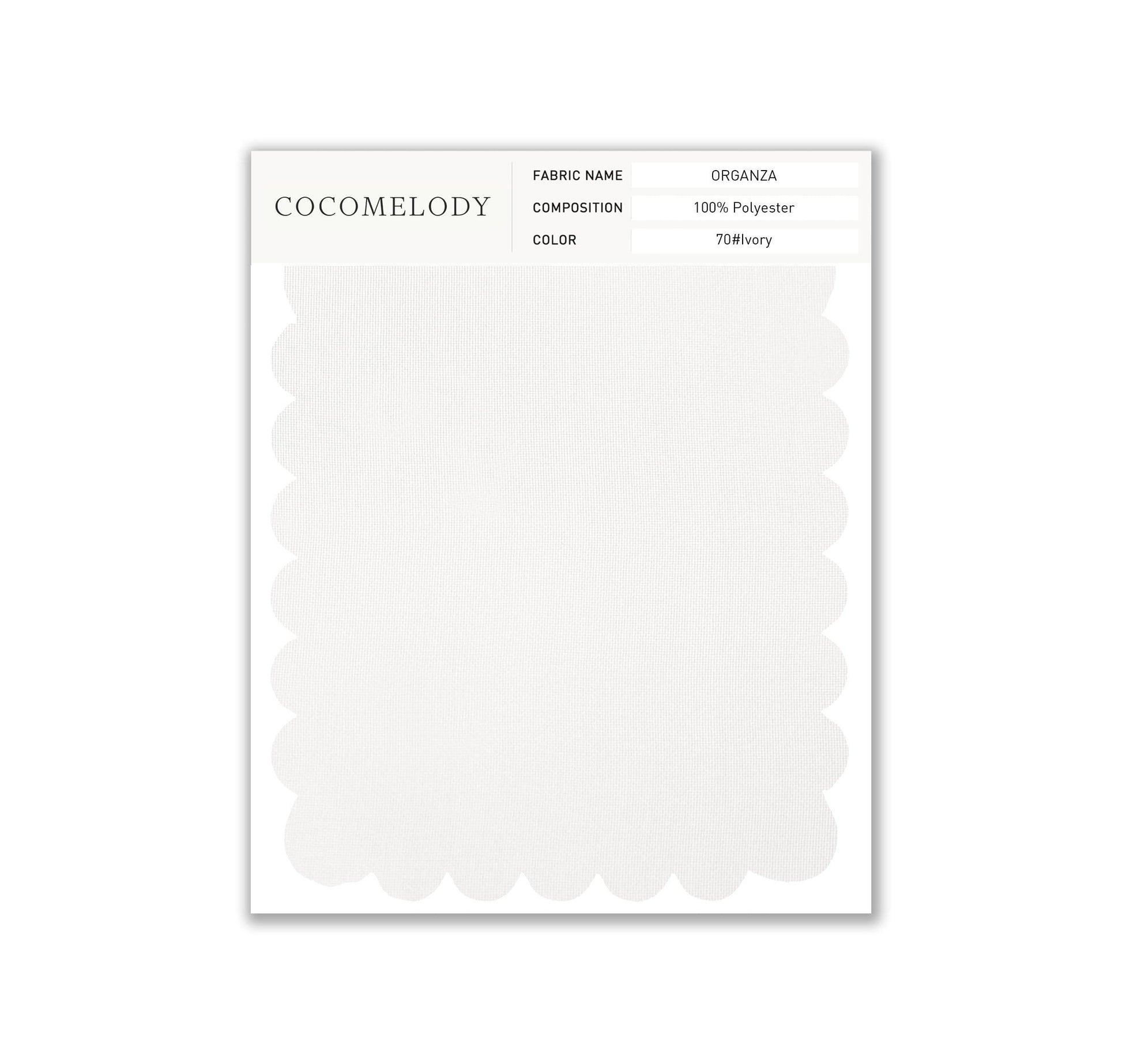 Organza Fabric Swatch in Single Color SWOR16006 - COCOMELODY