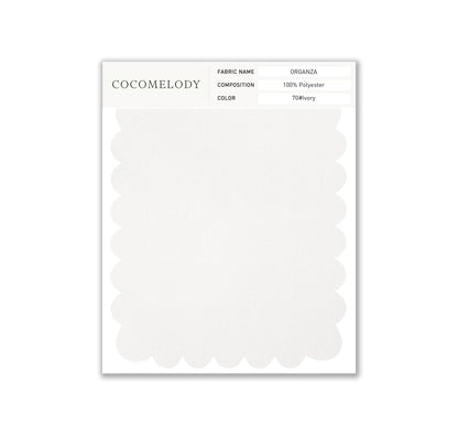 Organza Fabric Swatch in Single Color SWOR16006 - COCOMELODY