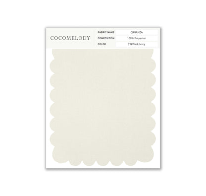 Organza Fabric Swatch in Single Color SWOR16006 - COCOMELODY
