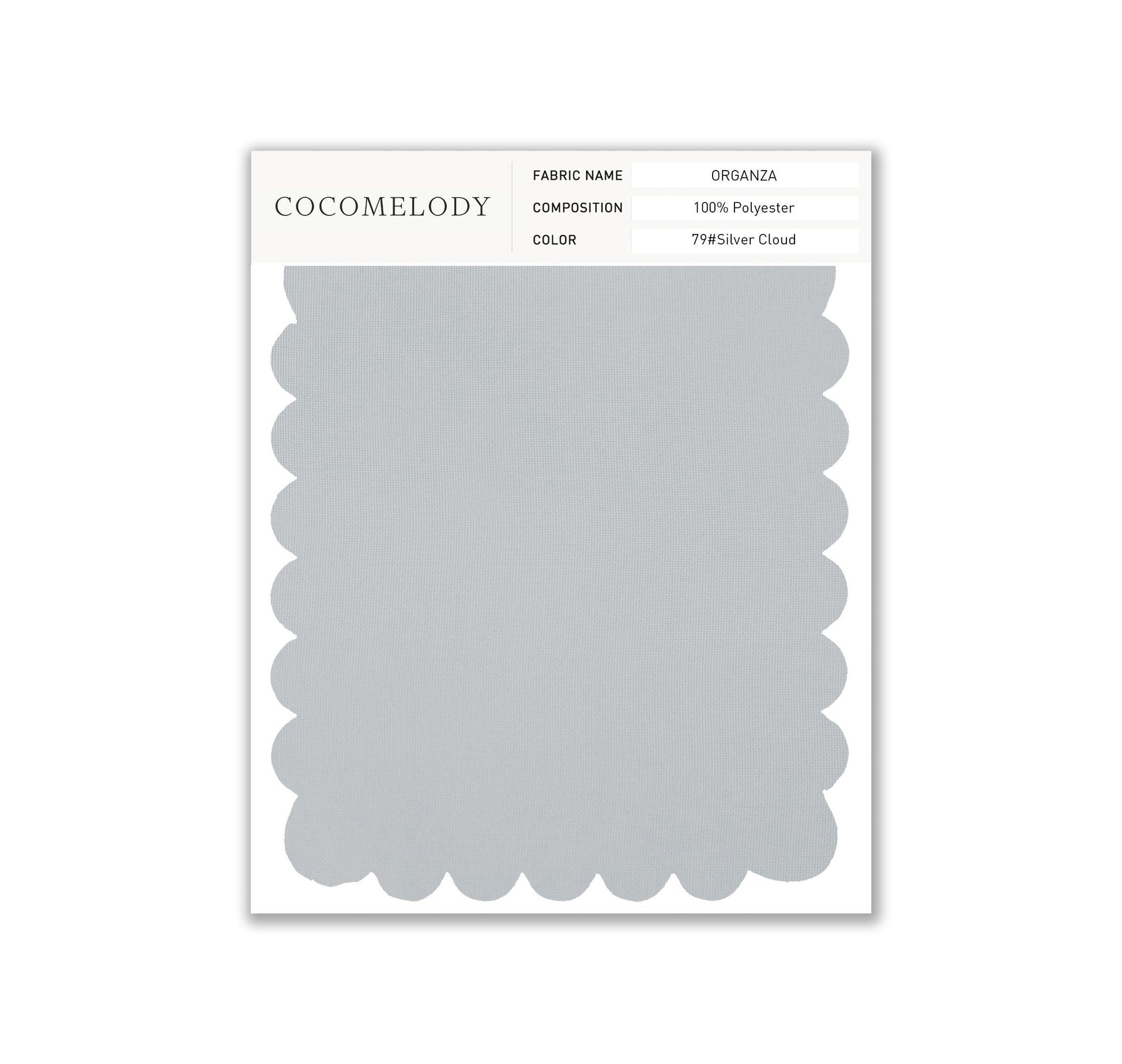 Organza Fabric Swatch in Single Color SWOR16006 - COCOMELODY