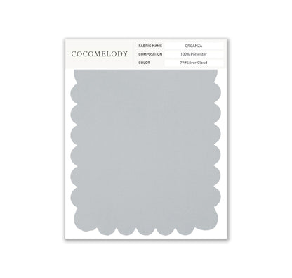 Organza Fabric Swatch in Single Color SWOR16006 - COCOMELODY