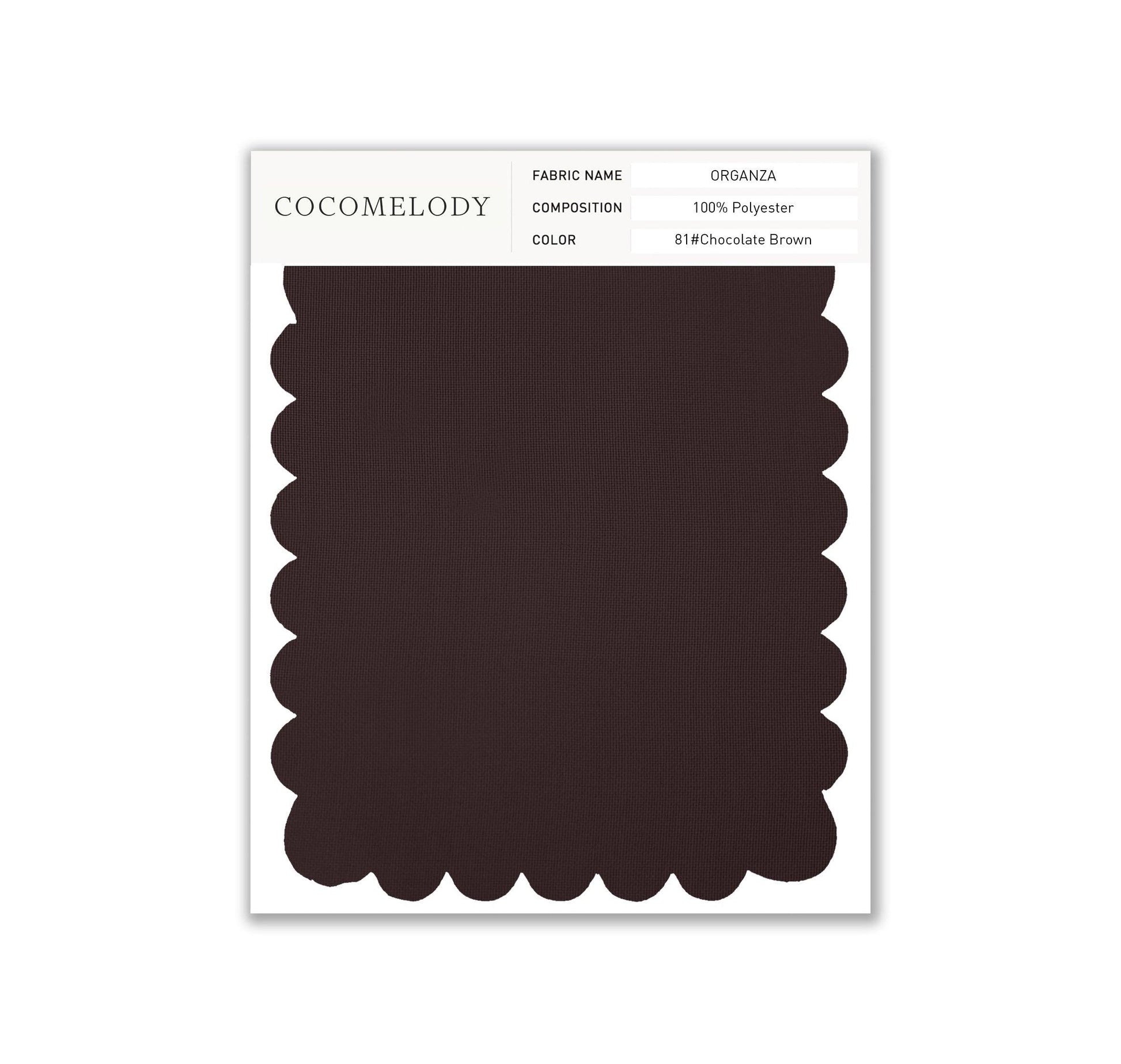 Organza Fabric Swatch in Single Color SWOR16006 - COCOMELODY