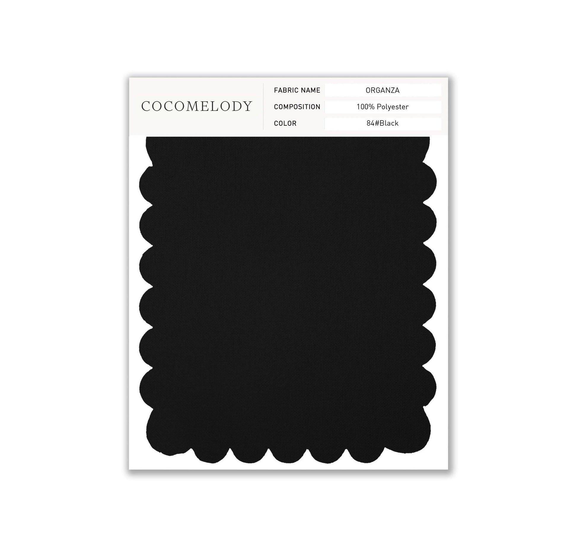 Organza Fabric Swatch in Single Color SWOR16006 - COCOMELODY